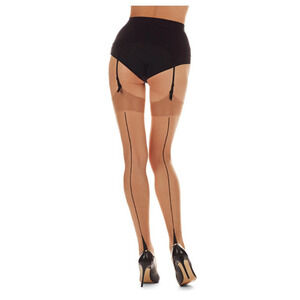 🦋B2G1🦋MeMOÍ LoveMoi Pinup Cuban Heel Thigh High Backseam Stockings | Lov100 |